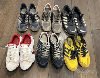 6 paia di scarpe 42, Adidas, New Balance e golf