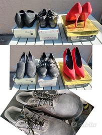 26 paia di scarpe uomo donna, poco usate e nuove 