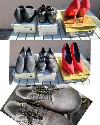 26 paia di scarpe uomo donna, poco usate e nuove 