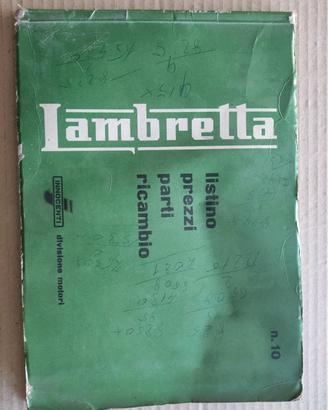 LAMBRETTA N.10 CATALOGO ANNO 1960