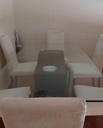 Tavolo in vetro + 6 sedie