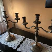 coppia candelabri in argento 800