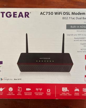 NETGEAR AC750 WiFi DSL Modem Router