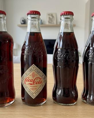 Lotto 4 bottiglie vibtage coca cola