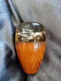 Pomello auto legno resina vintage