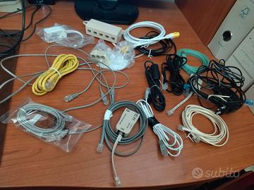 lotto cavi per modem, ethernet adattore alimenta