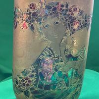 Rosenthal vaso porcellana e oro Winblad, h 18 cm.