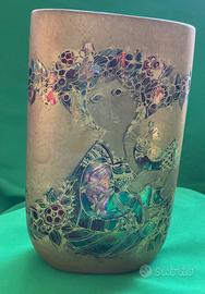 Rosenthal vaso porcellana e oro Winblad, h 18 cm.