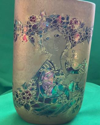 Rosenthal vaso porcellana e oro Winblad, h 18 cm.