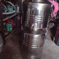 2 bidoni 50 e 30 litri in acciaio inox perfetti