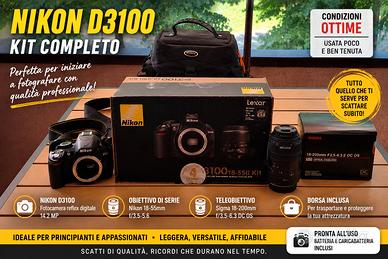 Nikon D3100+Sigma 18/200 os Kit completo   
