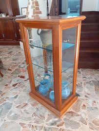 MOBILE NOCE VETRINETTA 3 RIPIANI CRISTALLO