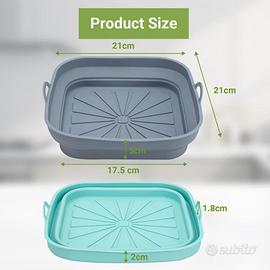 Teglie Friggitrice ad Aria, 2 Pezzi, Silicone