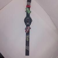 orologio da polso nero per bambini con auto da cor