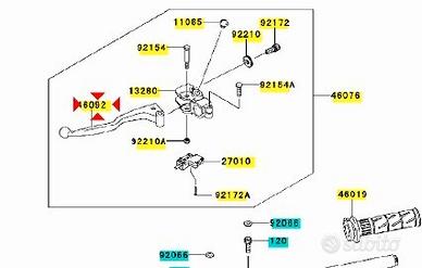 Leva frizione Kawasaki Ninja 300 460920043