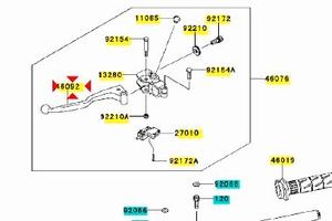 Leva frizione Kawasaki Ninja 300 460920043