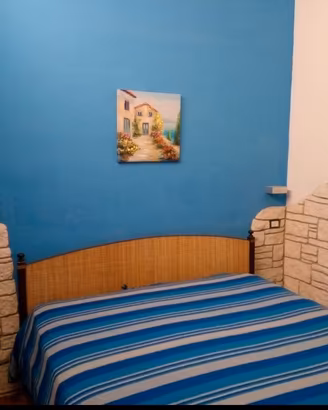 Camera da letto in rattan