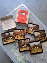 set 6 sottobicchieri inglesi
