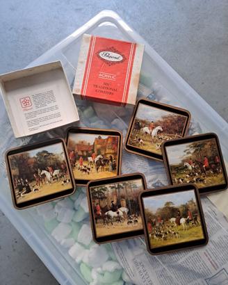 set 6 sottobicchieri inglesi