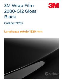 Pellicola wrapping 3M 2080 G12 nero lucido 