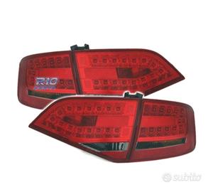 FANALI AUDI A4 B8 07-11 LED ROSSO AFFUMICATO