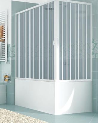 BOX VASCA PVC 70X170 ANGOLARE APERTURA CENTRALE