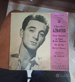 45 giri vintage, Charles Aznavour "Terre Nouvelle"