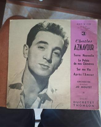 45 giri vintage, Charles Aznavour "Terre Nouvelle"