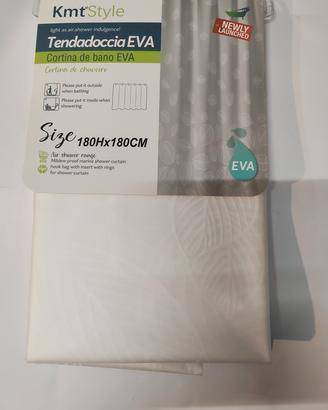 Tenda da doccia 180x180 cm bianca