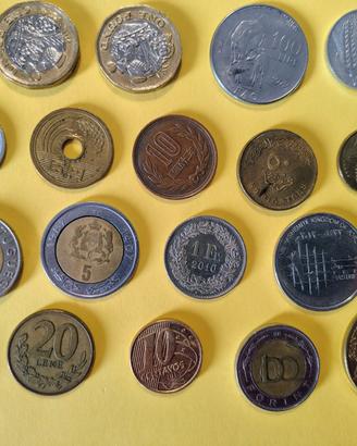 Lotto Monete Rare Lire Yen Fiorini Piastres Dirham