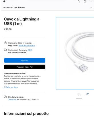 cavi iphone lighting-usb