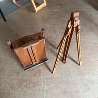 Cavalletto in legno per pittura en plein Air