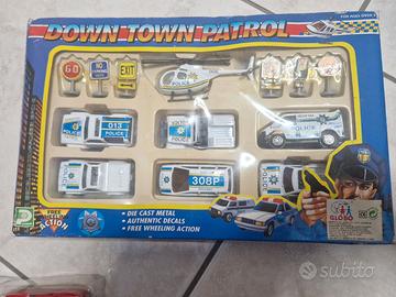 🚔 Set Macchinine Vintage "DOWN-TOWN PATROL" - Di