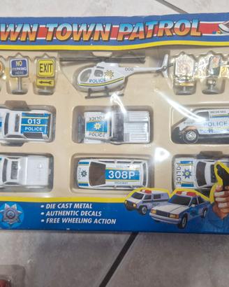 🚔 Set Macchinine Vintage "DOWN-TOWN PATROL" - Di
