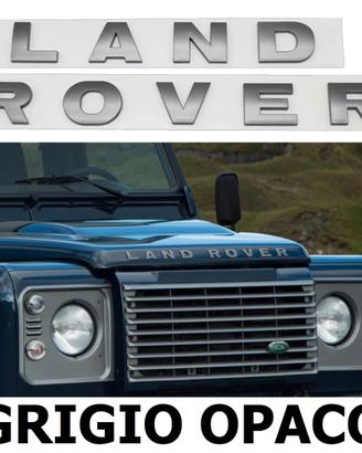 Logo Scritta Land Rover H. 4 cm. Grigio Satinato