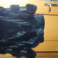 Giubbotto di pelle con pelliccia tg. 46