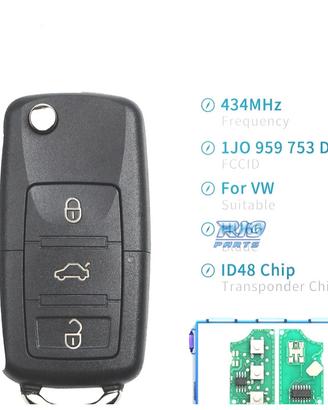 CHIAVE COMPLETA SEAT VOLKSWAGEN VW SKODA VARI MODE