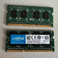 2 BANCHI RAM CRUCIAL SODIMM DA 4GB DDR3 1600