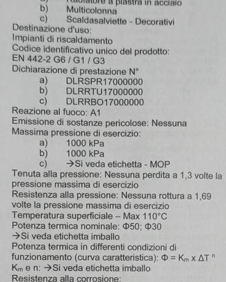 Termosifone nuovo