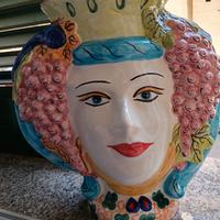 Vaso Testa Di Moro In Ceramica