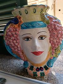 Vaso Testa Di Moro In Ceramica