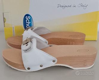 Sandali zoccoli legno Scholl Pescura tacco