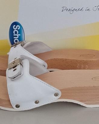 Sandali zoccoli legno Scholl Pescura tacco
