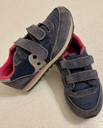 Scarpe Saucony taglia 29 blu, rosa e argento