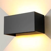 2 applique nero luce calda