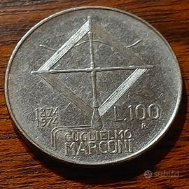 Moneta 100 lire guglielmo marconi molto rara