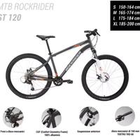 bici rockrider nero blu mtb sl 175 184 nuova