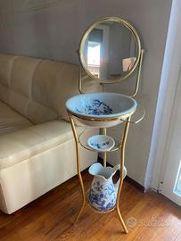 toeletta lavamani con specchio