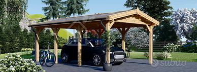 Tettoia auto in legno 3x6m, 18mq