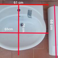 2 Pz lavabo con colonna "Globo"